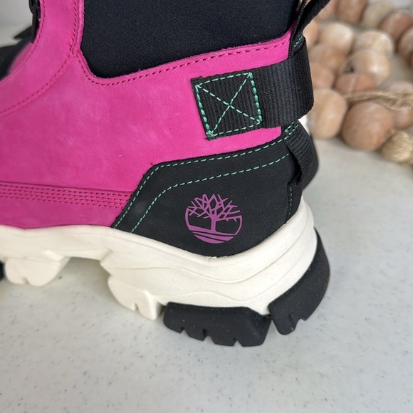 Timberland Adley Way Peep Toe Boot Sandals 'Very Berry' Sz 7 - Picture 7 of 13